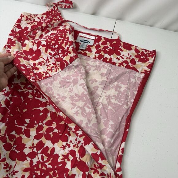 Vtg Old Navy Y2k Babydoll Dress Sz 12 Ditsy Floral Side Zip Mini BloomCore - Picture 11 of 12